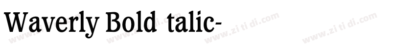 Waverly BoldItalic字体转换